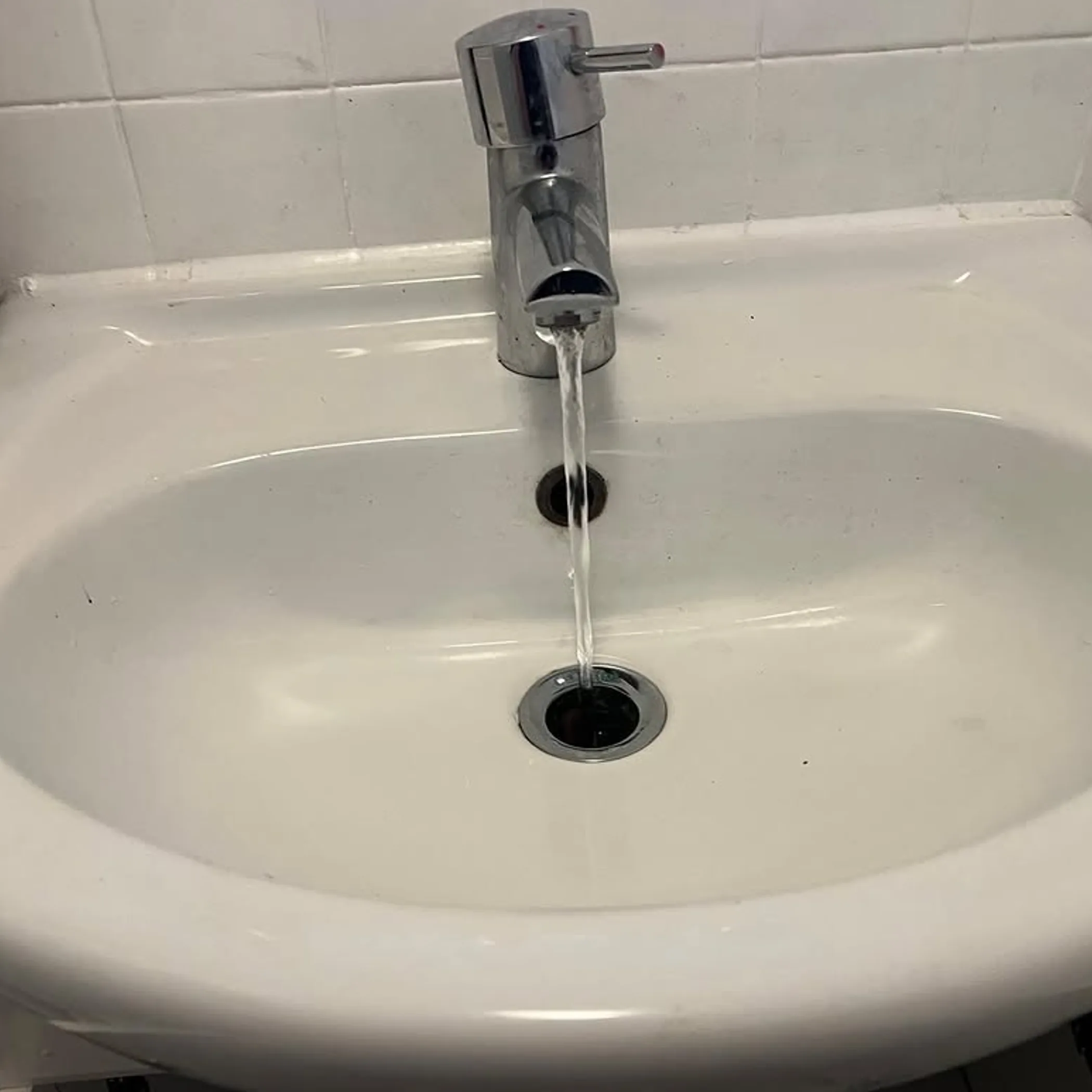 sink with blocked drain