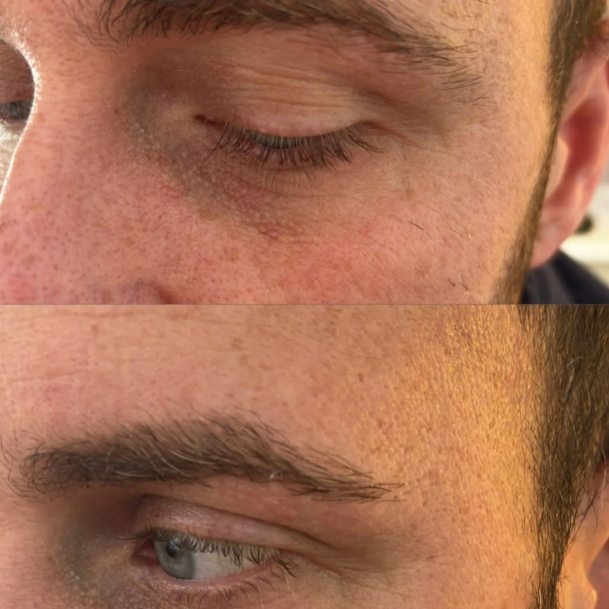 natural male eyebrow grooming