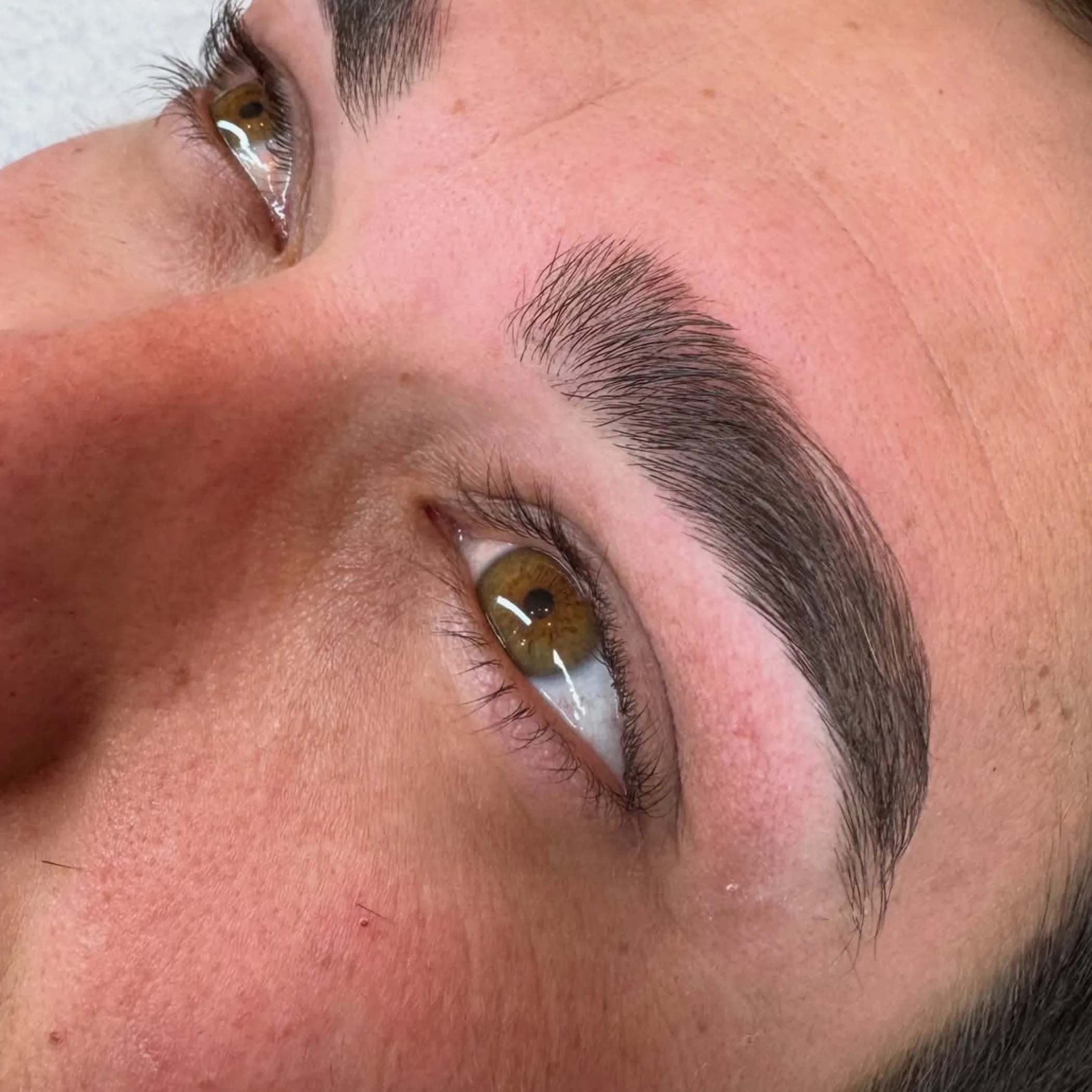 men's eyebrows close-up